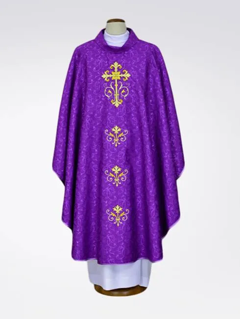 Producent szat liturgicznych Fioletowy ornat haftowany uroczysty 1-361-4 Alba Plus Antkowiak