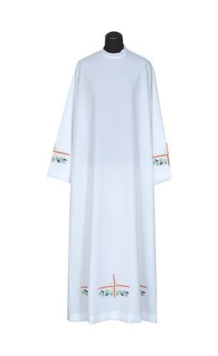 Kierlikówka alby - Alba biała dla księdza haftowana AS31