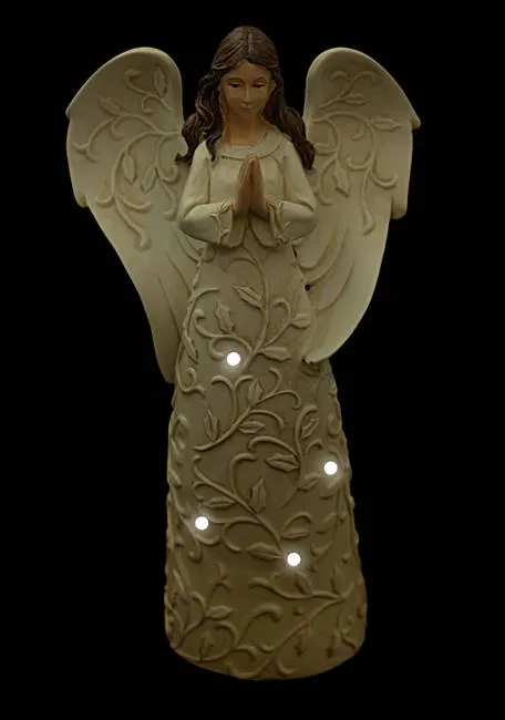 Anioł modlący figurka podświetlana 15 cm KWA15253