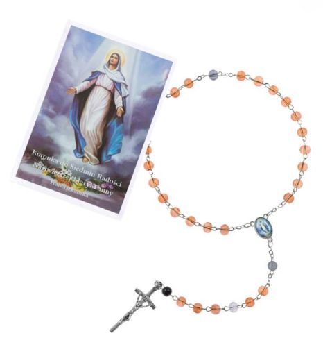 KORONKA DO SIEDMIU RADOŚCI NAJŚWIĘTSZEJ MARYI PANNY - FRANCISZKAŃSKA - INSTRUKCJA MODLITWY - sklep chrześcijański