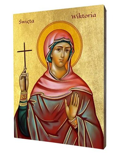 Ikona święta Wiktoria ✚ upominki religijne ✚  sklep  ✚ obrazki i ikony na Komunię