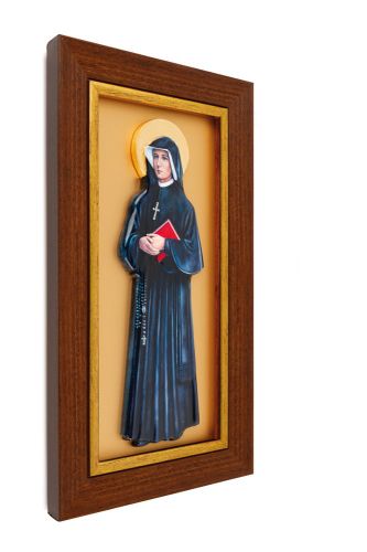 Obraz Świętej Faustyny Kowalskiej ceramika żywiczna 15,5 x 27 cm sklep z obrazami świętych księgarnia religijna