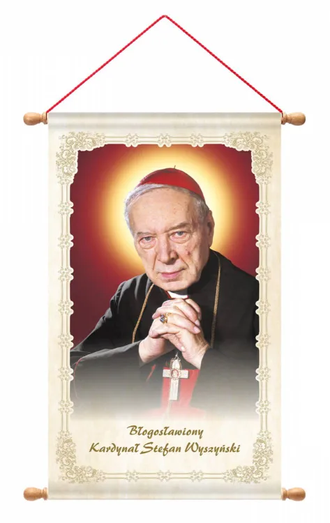 Kardynał Stefan Wyszyński - obraz na zwoju 42 x 60 cm sklep obrazy i upominki religijne