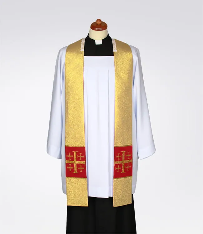 Stuła do udzielania Komunii Świętej złota 4-105-6 produkty liturgiczne producent