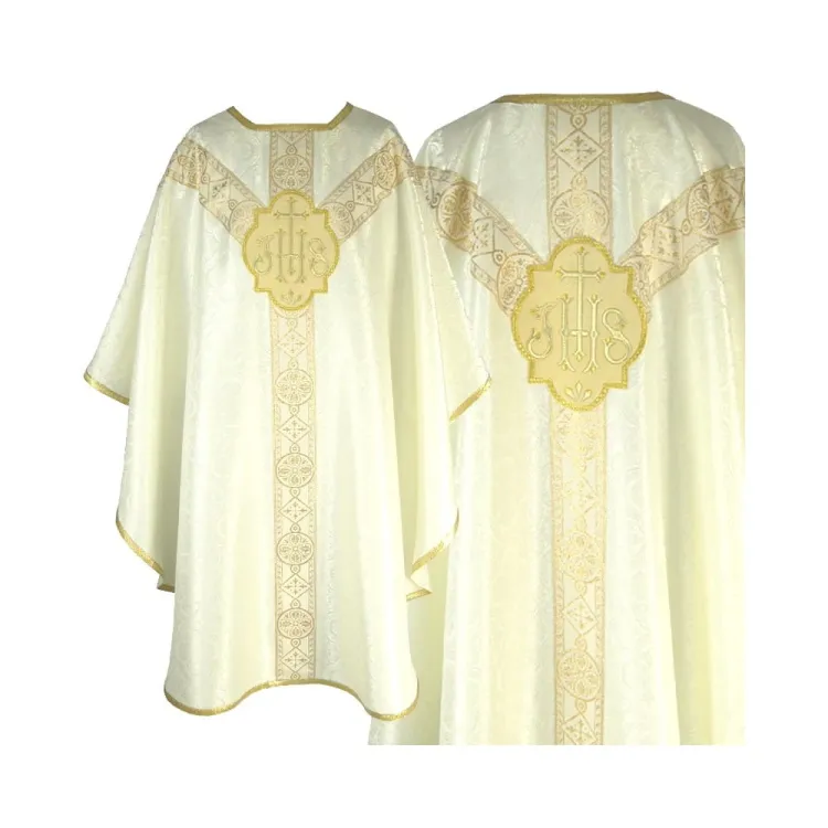 Biały ornat gotycki K299 sklep producent szat liturgicznych Korbik z Grudziądza