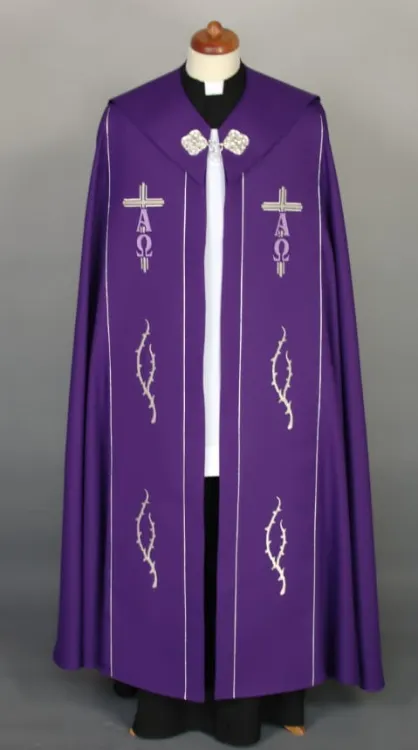 Kapa fioletowa haftowana 2-086-44 e-religijne.pl