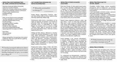 Folder składany Litania i Modlitwy do bł. kard. Stefana Wyszyńskiego (25 sztuk)