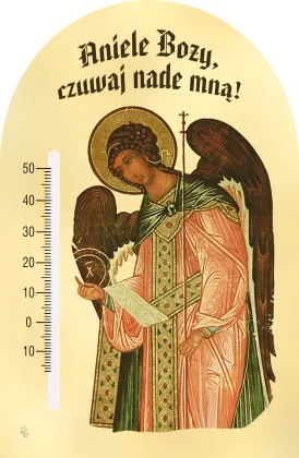 Termometr pokojowy z wizerunkiem Anioła Stróża księgarnia chrześcijańska e-religijne.pl