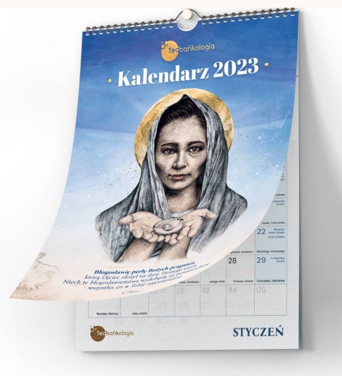 Katolicki kalendarz ścienny na 2023 z błogosławieństwami księdza Teodora księgarnia religijna sklep Rafael Dom Wydawniczy