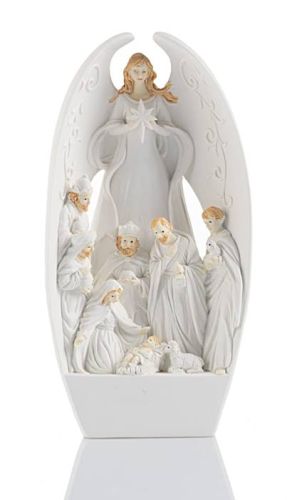 Szopka ze Świętą Rodziną podświetlana 19, 5 cm KWS15064 sklep  dewocjonalia religijne artykuły