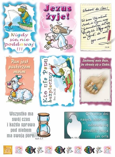 Naklejki ze słowami z Pisma Świętego - arkusz nr 1 sklep z chrześcijańskimi artykułami religijnymi