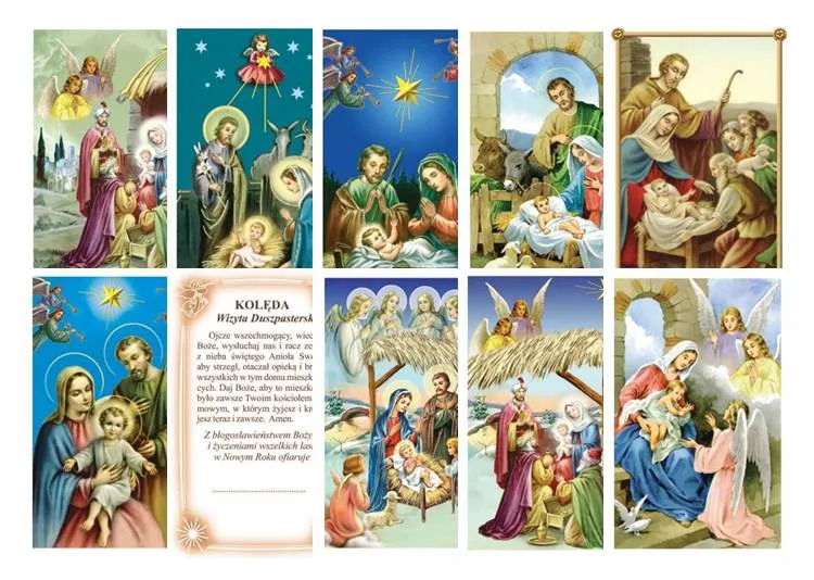 Obrazki ze Świętą Rodziną na wizytę duszpasterską - kolędę (1000 sztuk) duży pakiet obrazków