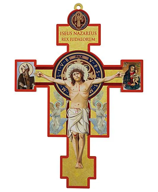 Krzyż św. Benedykta wiszący SF453 16 x 22 sklep chrześcijański