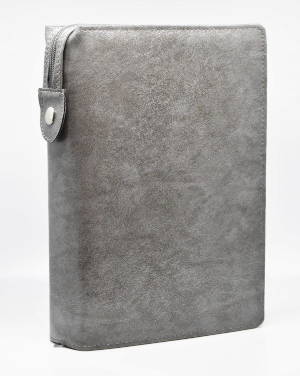 Sklep z Pismem Świętym: Etui - okładka zasuwana na Biblię Jerozolimską - szara