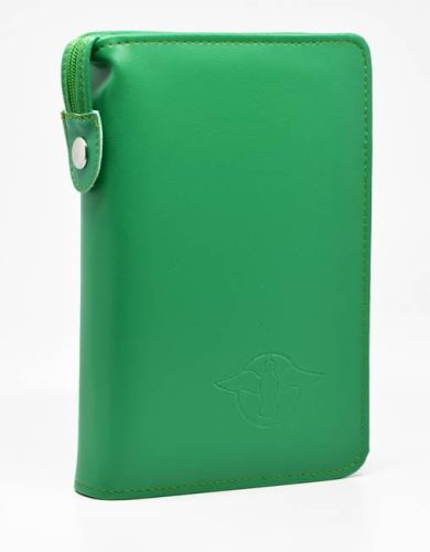 Etui okładka na Biblię "z rybką" średni format zielona Edycja Świętego Pawła