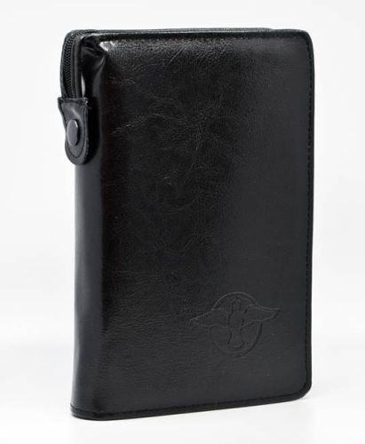 Etui okładka na Biblię "z rybką" średni format czarna sklep chrześcijański