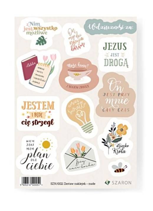 Naklejki z biblijnymi cytatami SZN/0021 sklep chrześcijański
