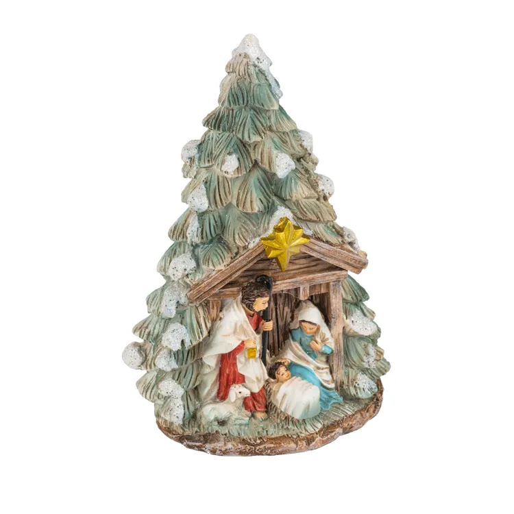 Choinka - szopka na Boże Narodzenie 15 cm JS94128-1A sklep chrześcijański dewocjonalia religijne dekoracje na Boże Narodzenie