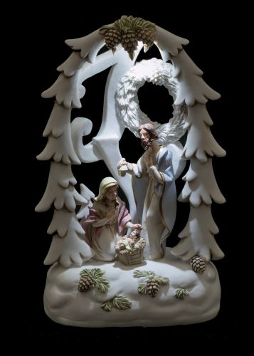 Święta Rodzina - podświetlana szopka na Boże Narodzenie 14 cm KWA15114 sklep chrześcijański dewocjonalia