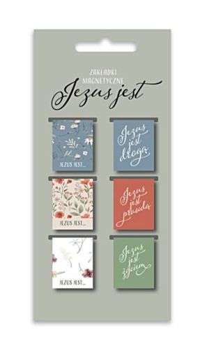 Szaron sklep wydawnictwo: Chrześcijańskie zakładki magnetyczne "Jezus jest ..." (6 sztuk)