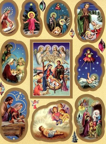 Naklejki świąteczne religijne Boże Narodzenie - BN11 sklep religijny naklejki dla dzieci
