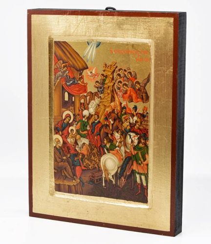 Ikona bizantyjska Pokłon Trzech Króli 18 x 24 księgarnia chrześcijańska sklep z dewocjonaliami