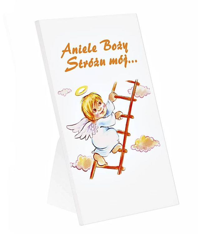 produkty sakralne Aniele Boży Stróżu mój obrazek dla dzieci aniołek plexi 7 x 10