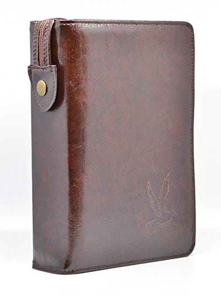 Okładka na Pismo Święte Edycja św. Pawła - skóra ekologiczna kasztanowa księgarnia religijna