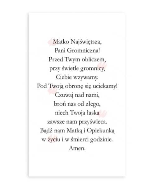 Obrazki z Matką Bożą Gromniczną i modlitwą 6,5 cm x 11 cm (100 sztuk) sklep kubaradewocjonalia