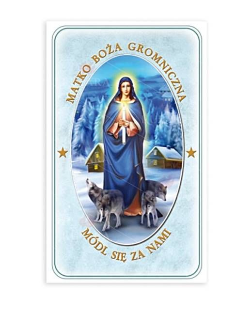Obrazki z Matką Bożą Gromniczną i modlitwą 6,5 cm x 11 cm (100 sztuk) sklep kubaradewocjonalia
