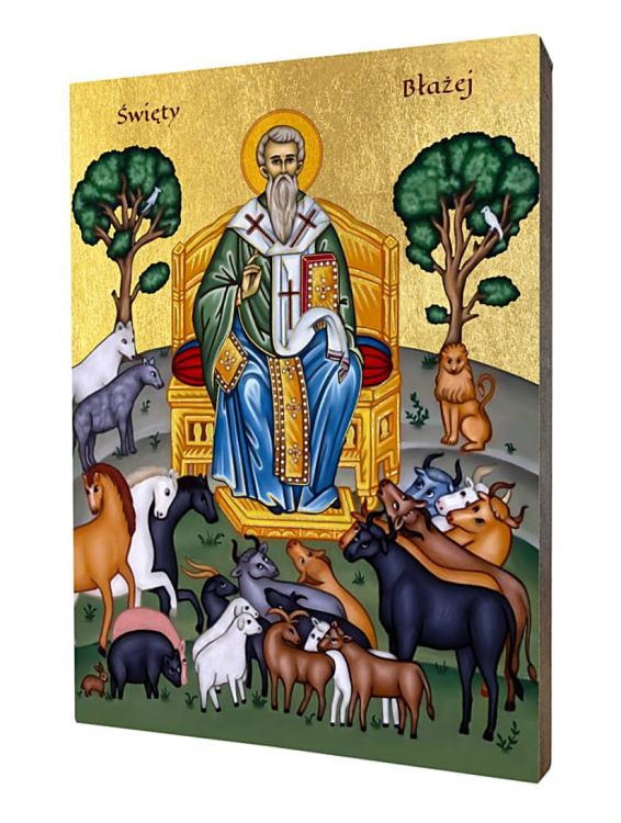 Ikona świętego Błażeja sklep upominki religijne art christiana