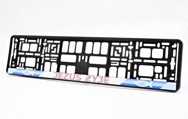 Chrześcijańska ramka do tablic rejestracyjnych - Jezus żyje! księgarnia chrześcijańska