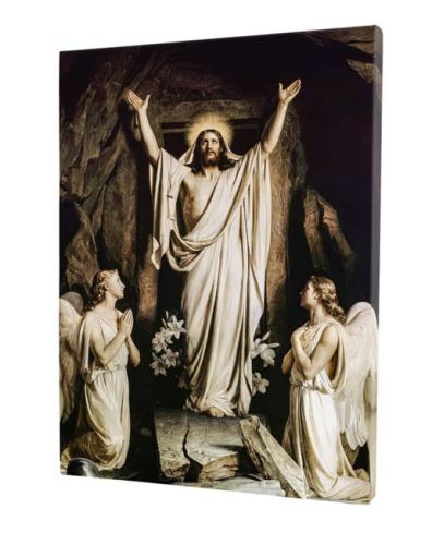 Chrystus Zmartwychwstały - obraz na płótnie canvas 50 x 70  do kościoła do kaplicy