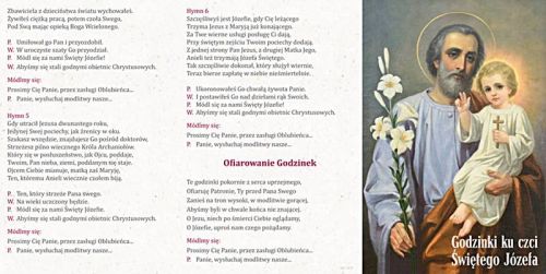 Godzinki ku czci Świętego Józefa (25 szt) - folderek składany dla czcicieli świętego Józefa