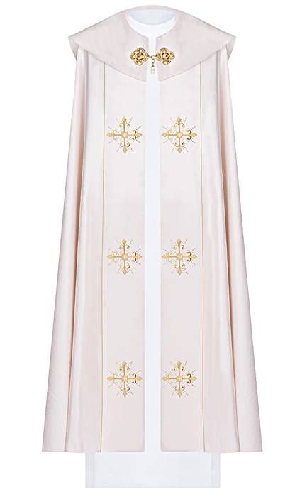 Kapa liturgiczna ecru KKP/024 ornaty.pl producent odzieży liturgicznej szaty