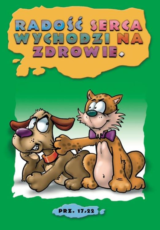 Pocztówka - "Radość serca wychodzi na zdrowie" seria E nr. 3 sklep chrześcijański gadżety religijne