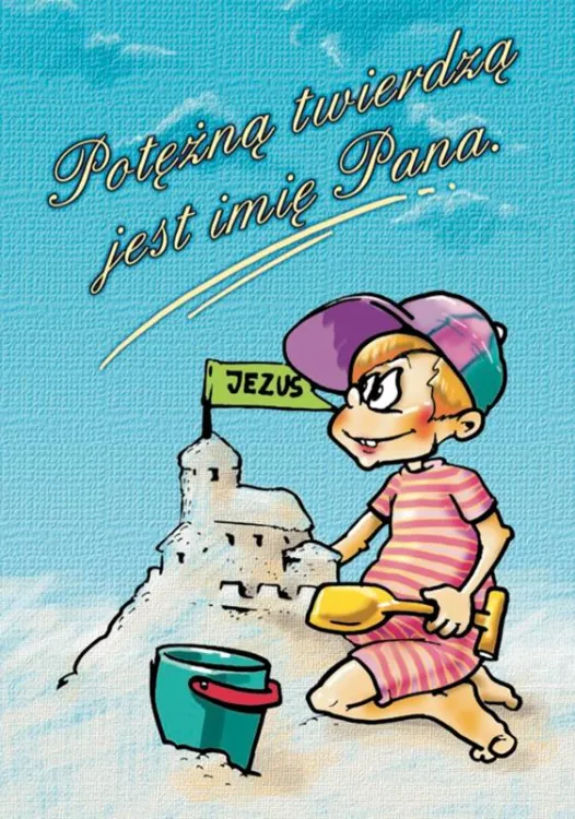 Pocztówka biblijna "Potężną twierdzą jest imię Pana" sklep internetowy z katolickimi wydawnictwami