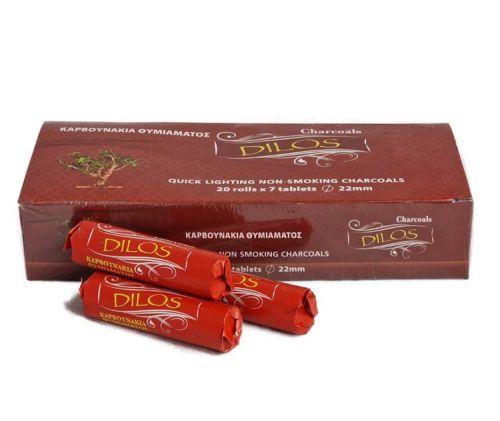 Węgielki do trybularza lub kadzielniczki DILOS - średnica 22 mm (140 węgielków) sklep dewocjonalia kadzidła