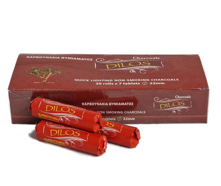 Węgielki do trybularza lub kadzielniczki DILOS - średnica 22 mm (140 węgielków) sklep dewocjonalia kadzidła