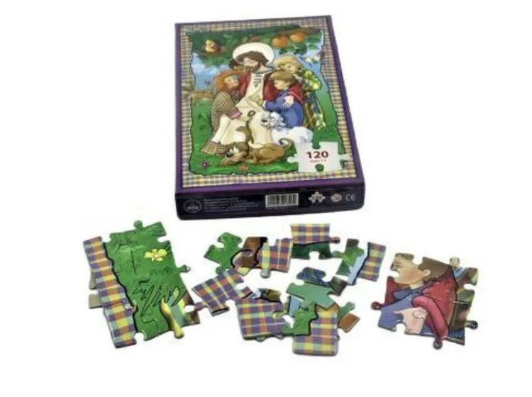 Puzzle Pan Jezus wśród dzieci 120 elementów (30 x 42 cm) sklep chrześcijański