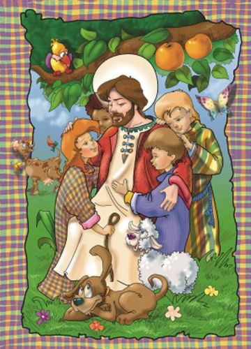 Puzzle Pan Jezus wśród dzieci 120 elementów (30 x 42 cm) sklep chrześcijański