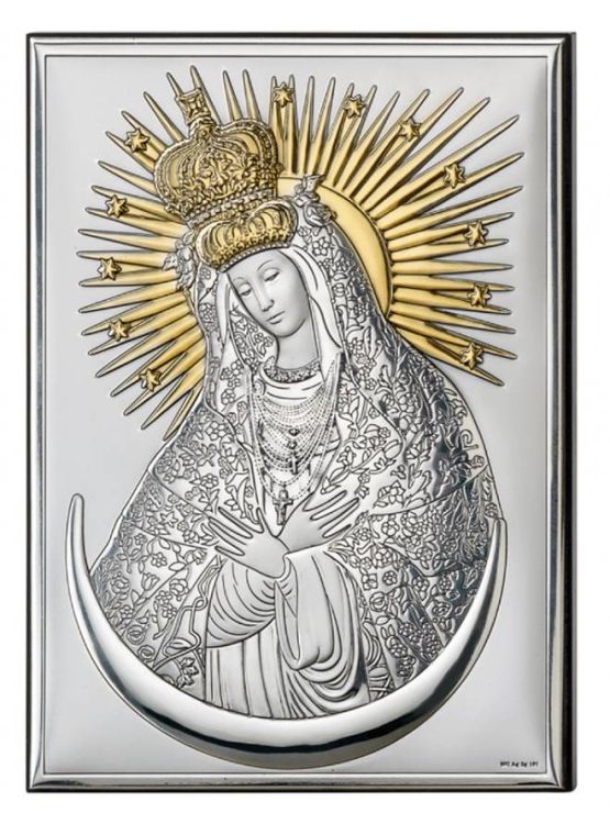 Srebrny obrazek Matka Boża Ostrobramska 18062/2, 6X9 księgarnia religijna