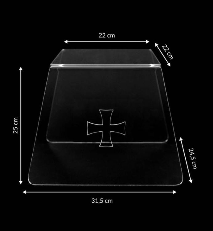 Tron z pleksi pod monstrancję, duży - Krzyż TPM-001 dewocjonalia sklep