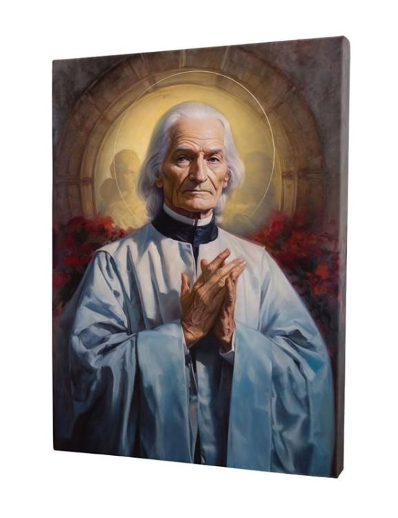 Święty Jan Maria Vianney - obraz na płótnie canvas 30x40 sklep upominki religijne prezent obraz na prezent dla księdza