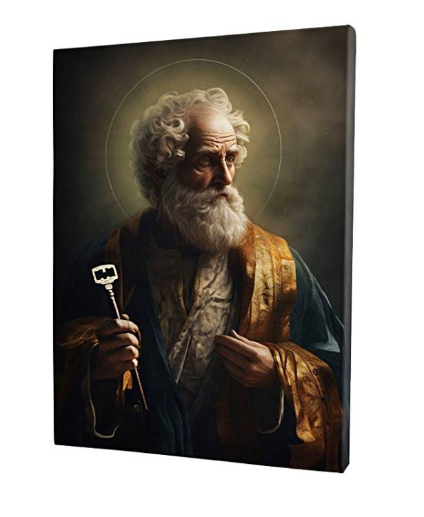 Święty Piotr Apostoł - obraz na płótnie canvas 30x40 księgarnia chrześcijańska