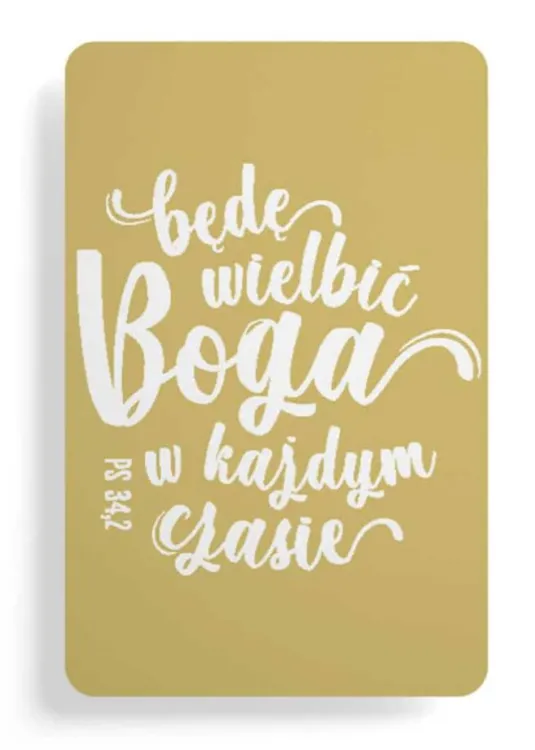 Magnes na lodówkę "Będę uwielbiać Boga w każdym czasie" SZMG/0173 księgarnia