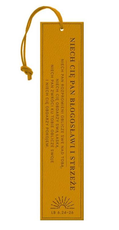 Zakładka skórzana z biblijnym cytatem Niech cię Pan błogosławi SZZ/050