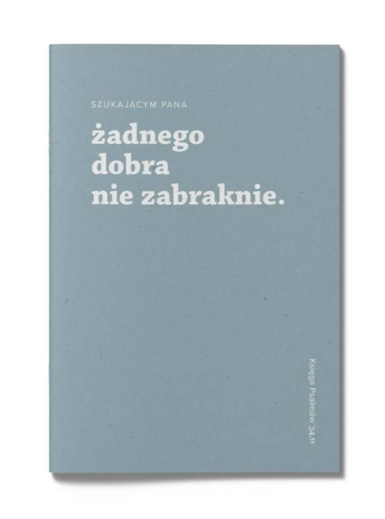 Zeszyt - notes chrześcijański w kratkę - "Szukającym Pana żadnego dobra nie zabraknie" SZD/088