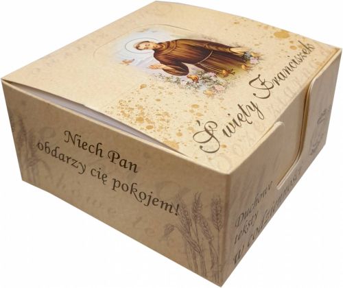 Notes na biurko - karteczki z myślami związanymi ze św. Franciszkiem