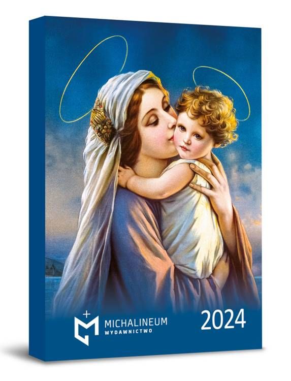 Kalendarzyki religijne - Kieszonkowy kalendarzyk religijny na 2024 mały format - Maryja z Dzieciątkiem Jezus